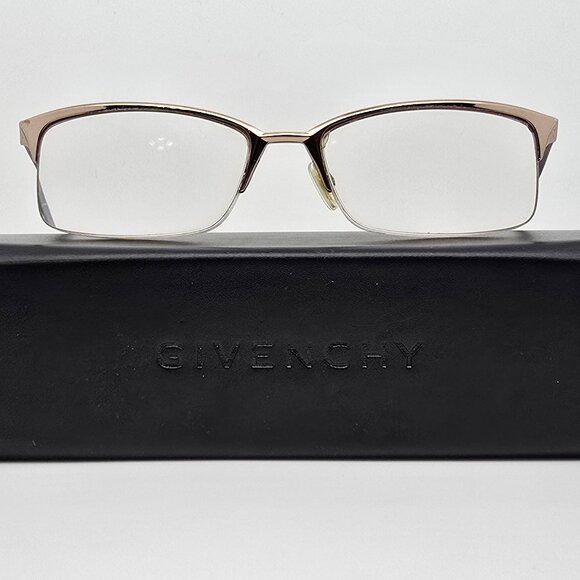 Givenchy VGV A25 Col. 0A32 Gold Semi-Rimless Eyeglasses Frame w/ Case Italy 54mm - Picture 1 of 16